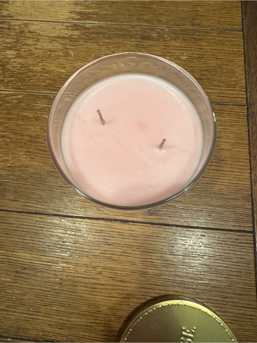 Opalhouse Soft Pink Two-Wick Glass Jar Candle